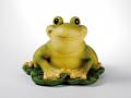 Gartenfigur grinsender Frosch Abmessung: B 29 / H 22,5 / T 28 cm