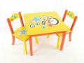 Kindermöbelset Tisch und Stühle - rot / gelb / blau