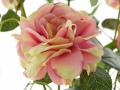 Kunstrose mit 3 Blüten und 3 Knospen rose