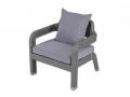 Sessel inkl. Polster Maret 2 aus Polyrattan, grau / silber