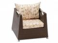 Sessel inkl. Polster Montreal aus Polyrattan, braun