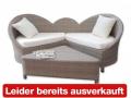 Sitzgarnitur California 1 aus Polyrattan, hellbraun, 2-teilig