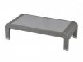 Tisch mit Glasplatte  Maret 2 aus Polyrattan, grau / silber