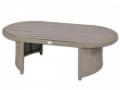 Tisch mit Polywood Platte Samui aus Polyrattan, hellgrau
