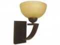 Wandlampe Metall - Braun/Antik Maße ca. H/T/B 30,5x27,5x12cm, Braun/Gelb