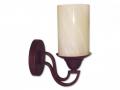 Wandlampe in Rustika Braun Maße ca. H/T/B 27x18,5x11 cm, Braun/Creme