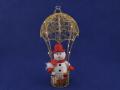 Weihnachtsbeleuchtung Fallschirm mit Schneemann, gold