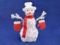 Weihnachtsbeleuchtung Schneemann mit Handschuh, rot