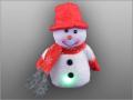 Weihnachtsbeleuchtung Schneemann mit Schal, rot