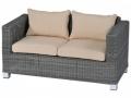 Zweiersofa inkl. Polster Lamai 2 aus Polyrattan, anthrazit