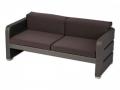 Zweiersofa inkl. Polster Nizza 2 aus Polyrattan, grau